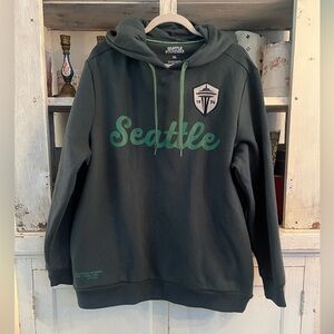 Seattle Sounders Green Hooded Sweatshirt Size XL limited quantity !!!